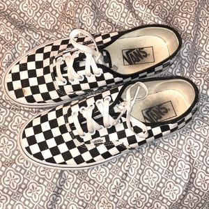 Checkered Vans shoes